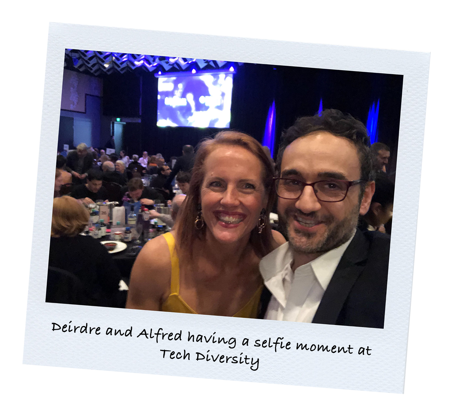Photo of Deirdre Diamante and Alfred Deeb at Tech Diversity