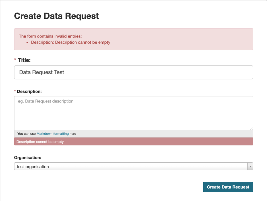 CKAN Data Qld - Create Data Request