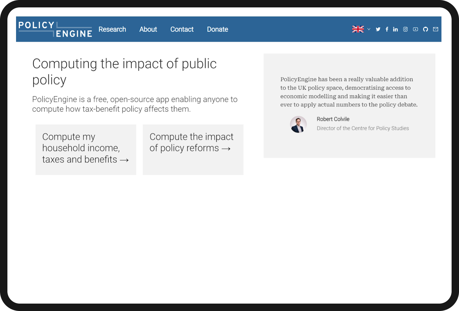 PolicyEngine - Computing the impact of public policy