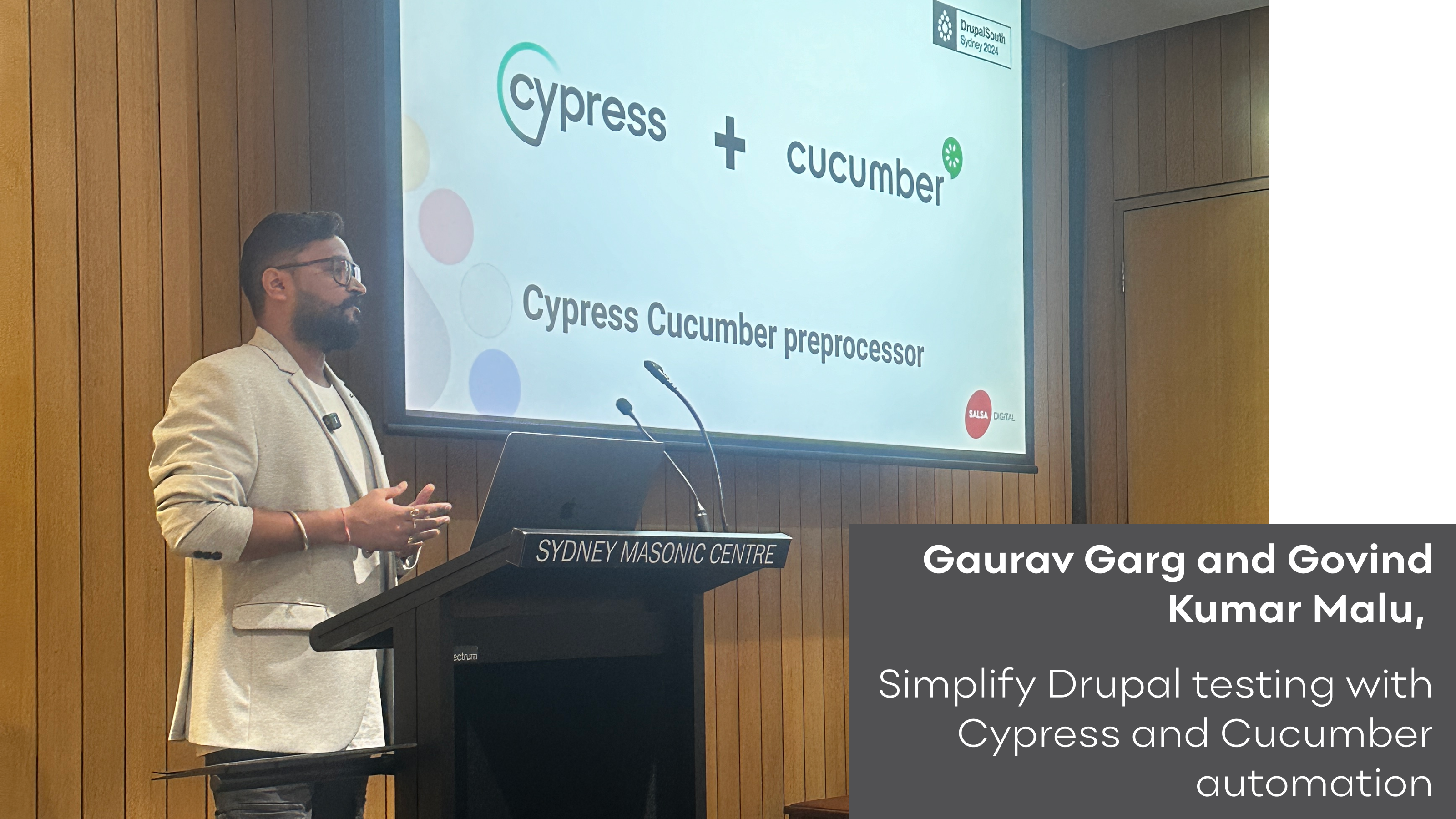 Gaurav Garg and Govind Kumar Malu DrupalSouth 2024 Sydney Cypress Cucumber